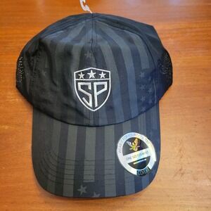 SUBTLE PATRIOT Covert‎ Runner Hat Striped Adjustable Patriotic Unisex NEW